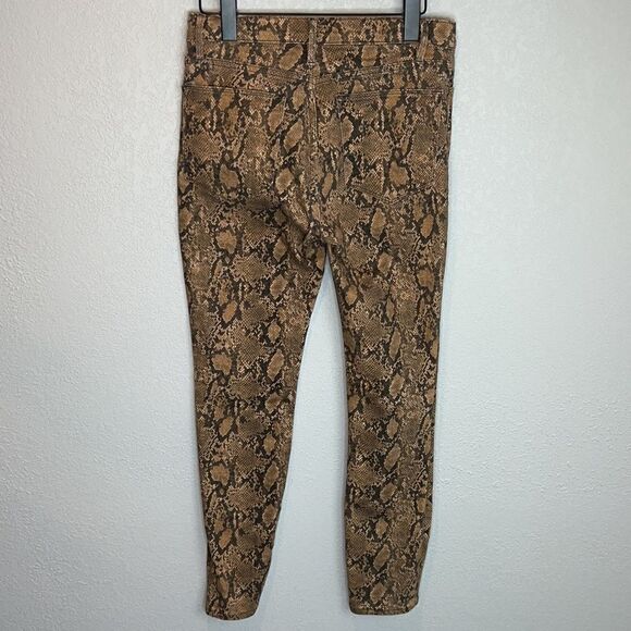 New Frame Le High Skinny Crop in Coated Python Size 27 - Picture 6 of 14